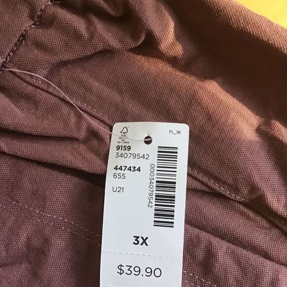 2/40$ REITMANS pink plus size shorts 3X soft bermudas Elastic high waist band - Picture 4 of 11